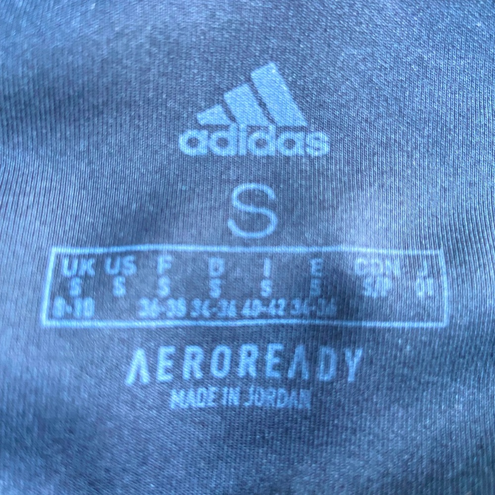 Black Adidas leggings white stripes on both sides
